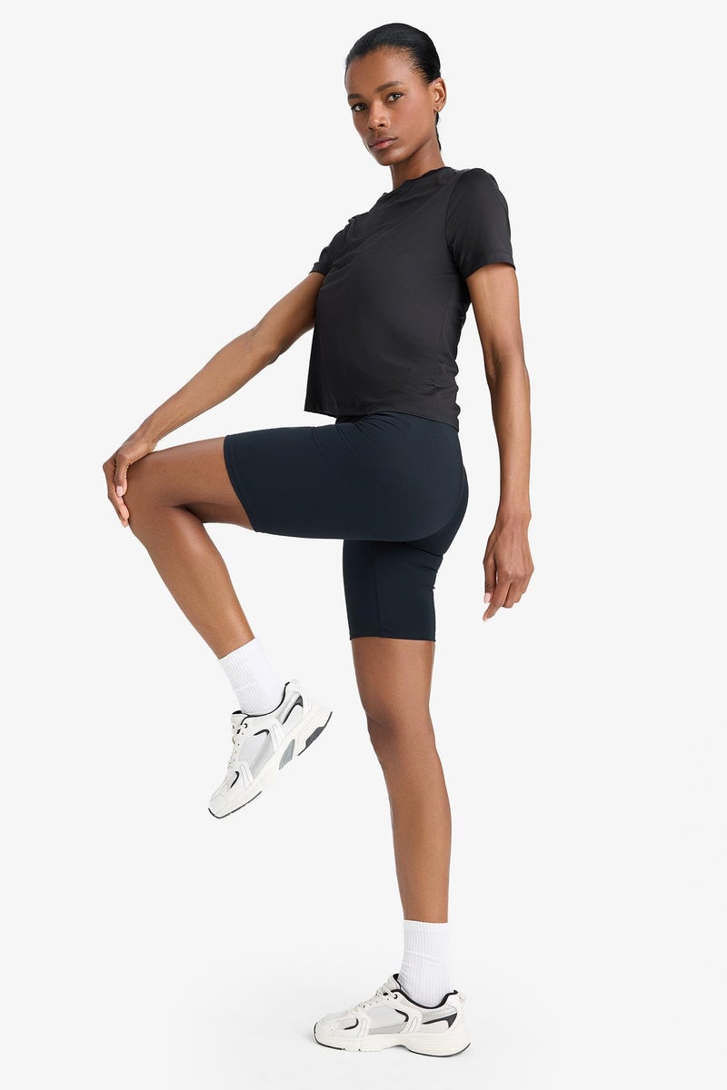 DeFacto Black Woman DeFactoFit Sports Biker Leggings Casual - Image 4